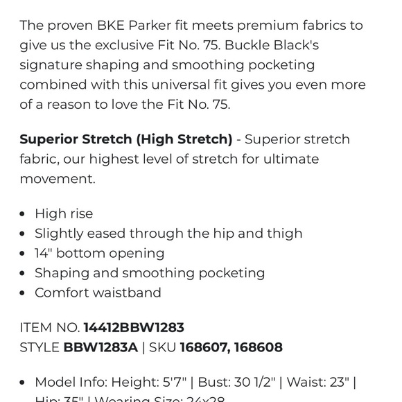 Premium Womens Buckle Black Fit 75 Light Blue Straight Crop Jeans NWOT 31x28 - Picture 4 of 4